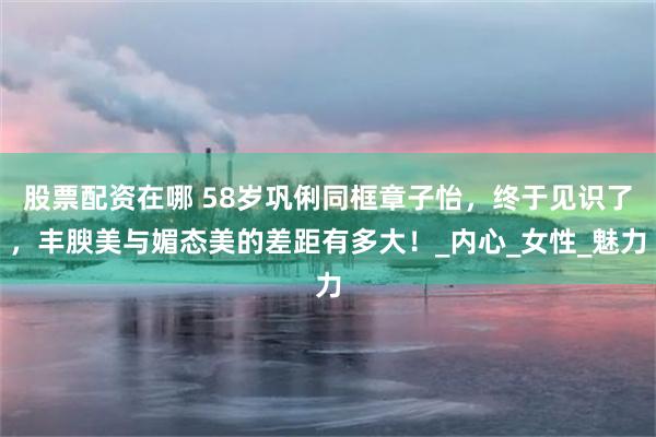 股票配资在哪 58岁巩俐同框章子怡，终于见识了，丰腴美与媚态美的差距有多大！_内心_女性_魅力