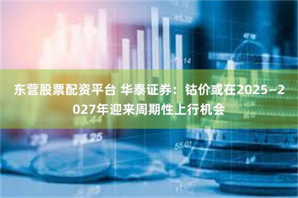 东营股票配资平台 华泰证券：钴价或在2025—2027年迎来周期性上行机会