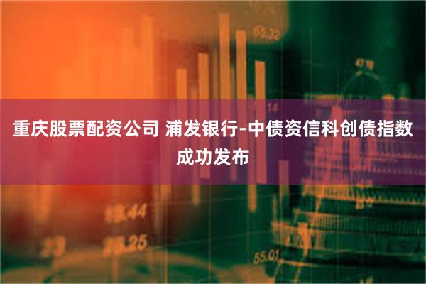 重庆股票配资公司 浦发银行-中债资信科创债指数成功发布